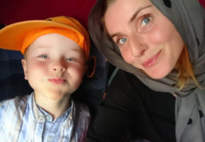 Lenka Linhartová se synem