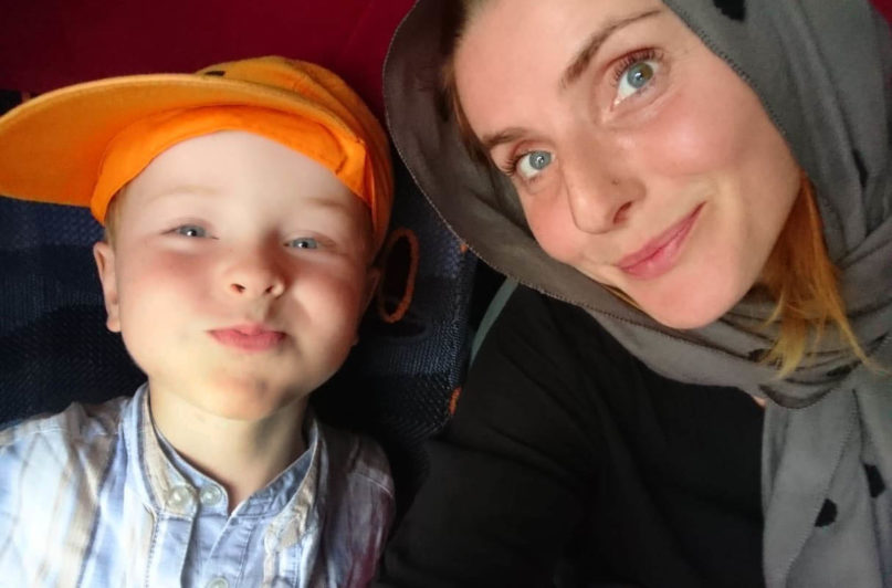 Lenka Linhartová se synem