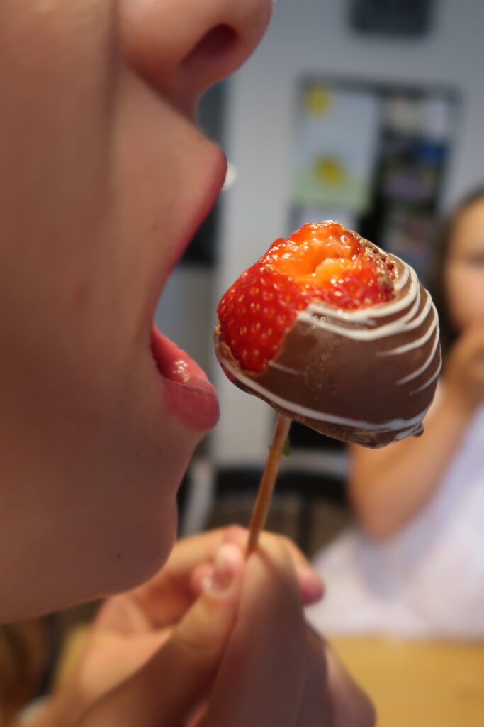 čokoládová kytice z frutika